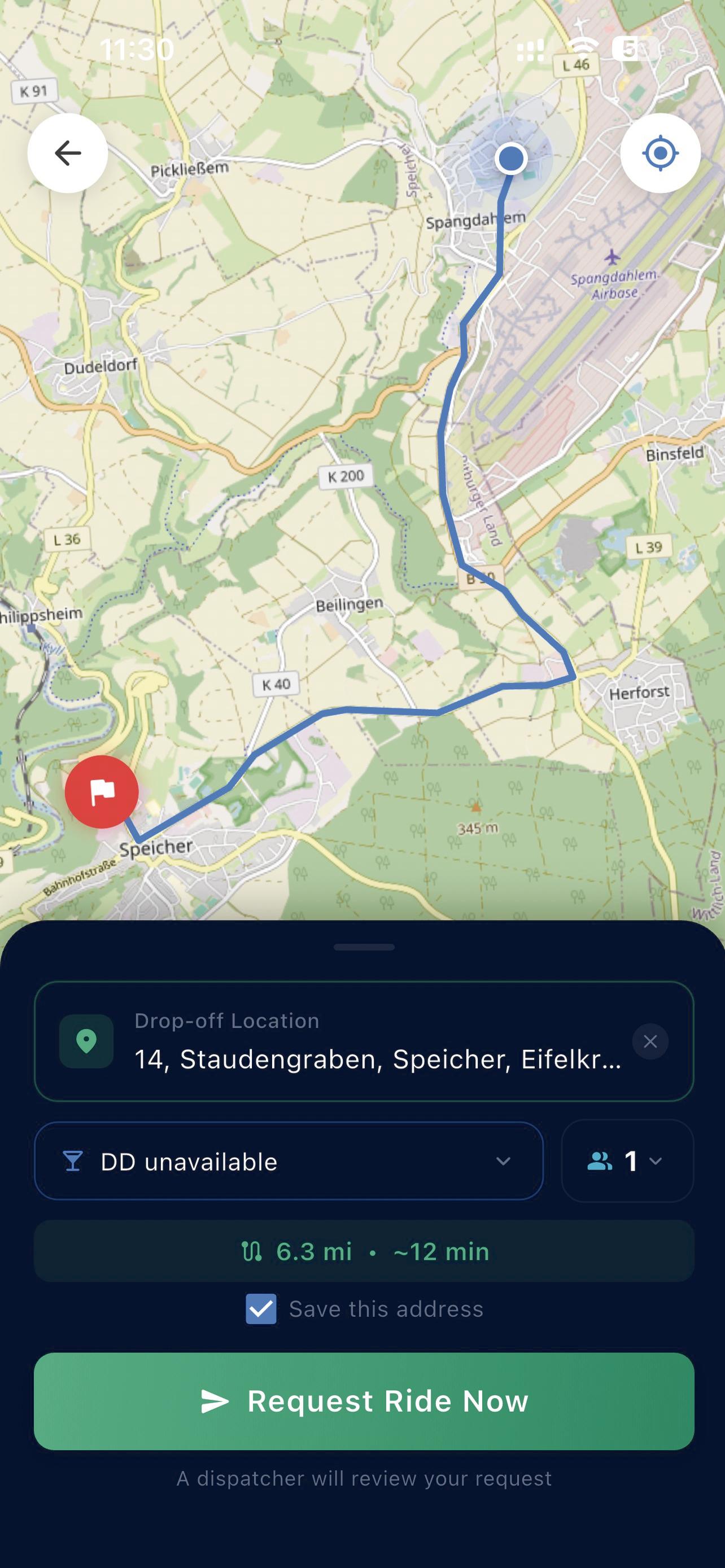 Request ride